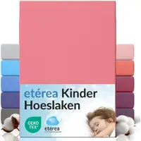 Etérea Himmlische Qualität etérea Jersey Hoeslaken 80x160 - 80x180 cm Oekotex Made in Green - 100% katoen - Roze