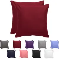 Komfortec Set van 2 Premium Kussenslopen 50x50 cm - Superzachte Kussenhoes - 100% Microvezel - 120g/m² - Rood
