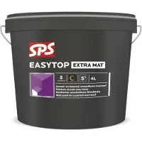 SPS Easytop Extra Mat | Matte Muurverf en Plafondverf 4 LTR - Donkere kleur|1