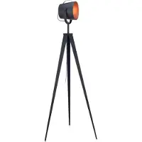 Teamson Home Artiste Modern Statief Vloerlamp - Zwart/Roos Goud - Metaal Poten - 158 cm hoog