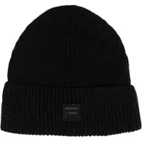 FILA Unisex Simonte High Top Logo Knit Beanie Black Maat: OS | Hoeden Outlet | Unisex | Zwart