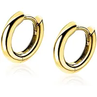 Zinzi zilveren oorringen geel verguld 12 x 2mm ZIO194G
