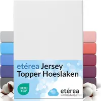 Eterea Cosmesi Naturale etérea Topper Jersey Hoeslaken 140x200 - 160x200 cm Oekotex Made in Green - 100% katoen - Wit
