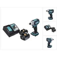 Makita DTS 141 RF Accu Impulsmoersleutel 18 V 40 Nm 1/4" Borstelloos + 2x Accu 3.0 Ah + Lader (Oplaadbare batterij)