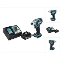 Makita DTS 141 RT1 Accu-impulsmoersleutel 18 V 40 Nm 1/4" Borstelloos + 1x accu 5.0 Ah + lader (Oplaadbare batterij)