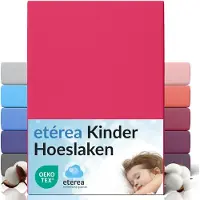 Etérea Himmlische Qualität etérea Jersey Hoeslaken 80x160 - 80x180 cm Oekotex Made in Green - 100% katoen - Roze pruim