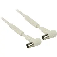 Nedis IEC (m) - IEC (v) coaxkabel | 120 dB + ferriet | koper | haaks | wit | 5 meter