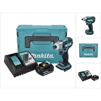 Makita DTS 141 RT1J Accu Impulsmoersleutel 18 V 40 Nm 1/4" Borstelloos + 1x Accu 5.0 Ah + Lader + Ma (Oplaadbare batterij)