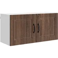 vidaXL Wandkast PORTO Bruin Eiken 80 x 31 x 40 cm Bewerkt hout
