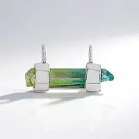 Cavill - Zilveren Hanger - 925 Sterling Zilver Geplatineerd - 6,475 ct Meer-kleurige Braziliaanse Kwarts - Elegant Fancy Geslepen