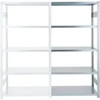Ordo Insteekstelling Industry - stalen - aanbouwrek - modulair - B 1310 x D 535 x H 2000 mm - draagvermogen 1200 kg - 5 legborden - verzinkt