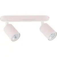 TK Lighting Plafondspot Livia, roze, 35 cm, 2-lamps, metaal, GU10 dimbaar, paars / roze / rose, Kinderkamer, metaal, halogeen spot