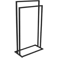 Viking Choice Vrijstaand Handdoekenrek - 45x21,5x84,5 cm - Mat Zwart Staal -