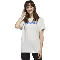Adidas T-shirt Dames Essentials Linear Loose Tee Wit - Maat XXS