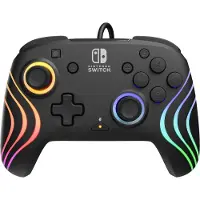 PDP WAVE Bedrade Controller - RGB - Back Buttons - Zwart - Nintendo Switch/OLED