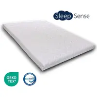 Sleep sense Hotel topper - topdekmatras - topmatras - PUR Schuim -120x200 - circa 7 cm dik - Anti Allergisch - Afritsbare hoes - Gemiddeld hardheid - 100% veilig