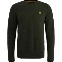 PME Legend Trui zwart katoen patroon ronde hals