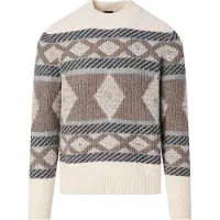 Bugatti Herren Noorse trui met opstaande kraag & Fair Isle