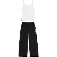 G-Star Pyjama 'Cami and Wide Leg Pant Pyjamas Set' zwart / wit