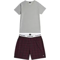 G-Star Pyjama kort grijs / bourgogne