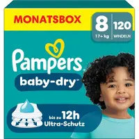 Pampers Baby-Dry Maat 8 - 120 Luiers - 17kg+