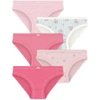 Petit Bateau Setje met katoenen onderbroekjes met bloemetjesprint voor kinderen Meisjes Onderbroek - Roze + Roze +Roze + Wit/Blauw/Meerkleurig + Roze
