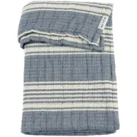 Meyco Baby Stripe Jacquard Ledikant Deken - Pre-washed Hydrofiel - Indigo - 100x150cm - 1.5 TOG