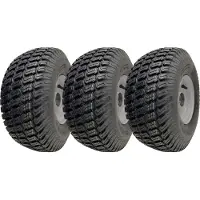 Parnells 15x6.00-6 grastrimmerwielen, 65 mm naaf, band op velg, 20 mm lagers (set van 3)