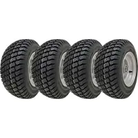 Parnells 16x7,50-8 grasmaaierwiel, 4-laags P332-band, stalen velg, 25 mm lager (set van 4)