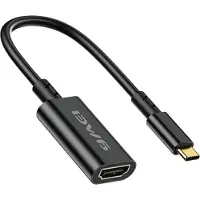 Awei CL-217T Serie - USB-C naar HDMI Adapter - 4K - 30Hz - Zwart
