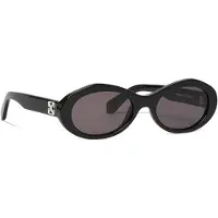 OFF-WHITE Edison Zwarte Ovale Zonnebril