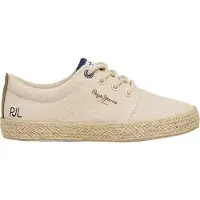 Pepe Jeans Pepe Jeansunisex voor kinderen. PBS300006 Brady Day beige sportschoenen (33), Plat, Veters, Casual, kinderkleding