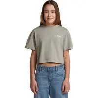 G-Star T-shirt beige Meisjes Katoen Ronde hals Effen - maat 176