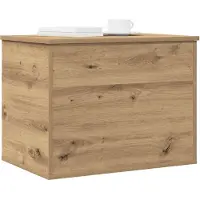 vidaXL Opslagdoos artisanaal eikenkleurig 60 x 42 x 46 cm Bewerkt hout