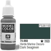 Wittmax Hobbyverf Acrylverf - 70868 Model Color Dark Seagreen - Acryl Verf flesje - 17 ml