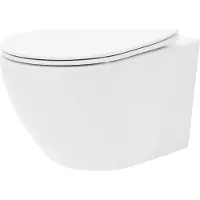 REA - Hangende toiletpot - Carlo Mini Tornado Flat - Wit - 49X36,5X37CM