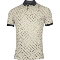Baileys polo beige geprint korte mouw