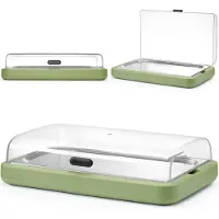 Hendi Koelvitrine GN 1/1 - polypropyleen, rvs, koelelement - 59,3x38,9x14,7 cm - groen - buffet