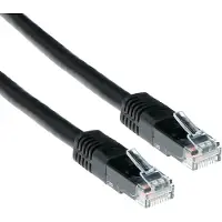 ACT IB9901, 1 meter, Cat6, U/UTP (Twisted Pair), RJ-45 connector, RJ-45 connector, zwart