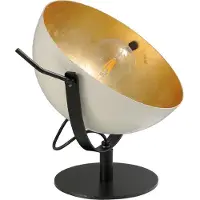 Masterlight Stoere Industria Uplighter 30cm wit met oudgoud