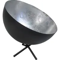 Masterlight Vloer-tafellamp Industria 30 Uplighter gunmetal met zilver