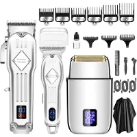 INF Professionele tondeuse en baardtrimmerset Silver