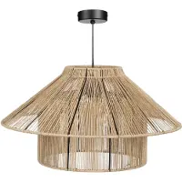 Mica Decorations Elsa Hanglamp - H28 x Ø50 cm - Jute - Lichtbruin