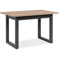 CALICOSY Verlengbare Eettafel Damon 120/160x90 - Eik/antraciet