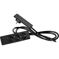 Schulte elektrotechnik 151000156100 Stekkerdoos 3-voudig Zwart Randaarde stekker 1 stuk(s)