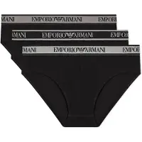Emporio Armani Heren Set 3 zwarte design broekjes (XXL), Homewear, Katoen EM000258_AF20669
