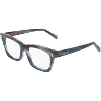 Ferragamo Bril - - SF3025 - Acetaat - Gestreept zandblauw - Dames