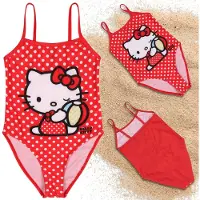 Sarcia.eu Hello Kitty Meisjeszwempak, rood zwempak, eendelig met stippen