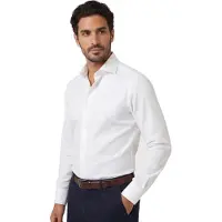 Profuomo Hadleighs Royal Twill Shirt No6 White | Wit | Maat 40