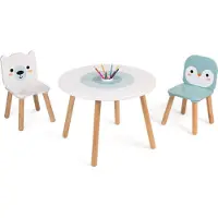 Janod - Tafel met stoeltjes - Pooldieren